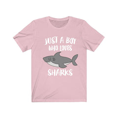 Just A Boy Who Loves Sharks Shirt - shark print design