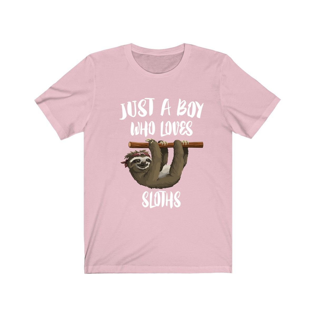 Just a boy who loves sloths slow rainforest tropical mammal tee