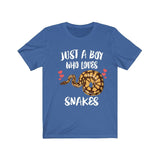Just A Boy Who Loves Snakes Python Shirt, Snake Lover Shirt, Snake Shirt, Snake Lover Gift, Animal Shirt Image 2