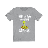 Just A Boy Who Loves Snakes Shirt, Snake Lover Shirt, Snake Shirt, Snake Lover Gift, Animal Shirt Image 3