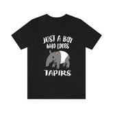 Just A Boy Who Loves Tapirs Shirt, Tapir Lover Shirt, Tapir Shirt, Tapir Lover Gift, Animal Shirt Image 1