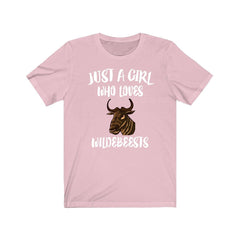 Just A Girl Who Loves Wildebeest Shirt - wildebeest print design