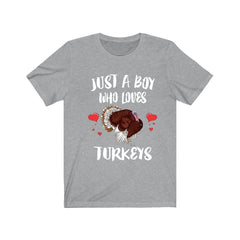 Just A Boy Who Loves Turkeys Bird Shirt - turkey print design