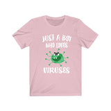 Just A Boy Who Loves Viruses Shirt, Virus Lover Shirt, Virologist Shirt, Virus Lover Gift, Animal Shirt Image 4