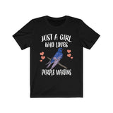 Just A Girl Who Loves Purple Martins Shirt, Purple Martin Lover Shirt, Birding Gift, Bird Lover Shirt, Adult Toddler Kids Gift T-Shirt Image 2