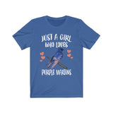 Just A Girl Who Loves Purple Martins Shirt, Purple Martin Lover Shirt, Birding Gift, Bird Lover Shirt, Adult Toddler Kids Gift T-Shirt Image 4