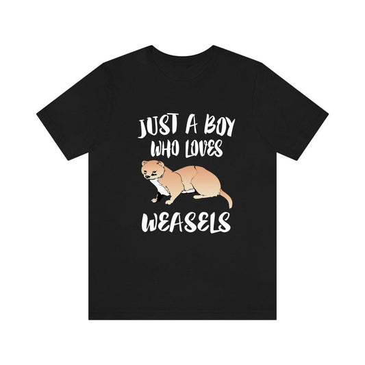 Just A Boy Who Loves Weasels Shirt - weasel print design