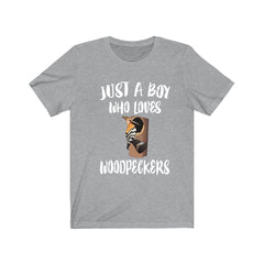 Just A Boy Who Loves Woodpeckers Shirt - woodpecker print design