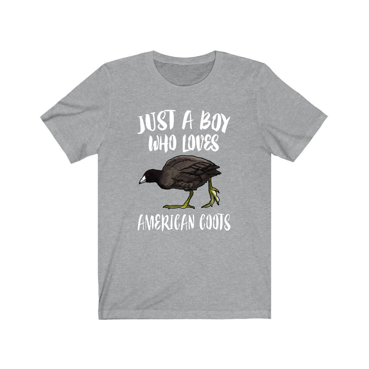 Just A Boy Who Loves American Coots Shirt, Bird Lover Shirt, Birding Shirt, Birding Lover Gift, Adult Toddler Kids T-Shirt Image 1