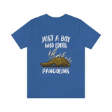 Just A Boy Who Loves Pangolins Shirt, Pangolin Lover Shirt, Pangolin Shirt, Pangolin Lover Gift, Animal Adult Kids T-Shirt Image 2