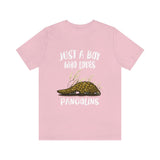 Just A Boy Who Loves Pangolins Shirt, Pangolin Lover Shirt, Pangolin Shirt, Pangolin Lover Gift, Animal Adult Kids T-Shirt Image 4