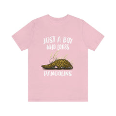 Just a boy who loves pangolins endangered scaly mammal tee