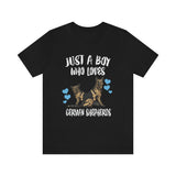 Just A Boy Who Loves German Shepherds Dog Shirt, German Shepherd Lover Shirt, Dog Shirt, Dog Lover Gift, Animal Adult Kids T-Shirt Image 3