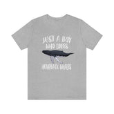 Just A Boy Who Loves Humpback Whales Shirt, Humpback Whale Lover Shirt, Humpback Whale Shirt, Whale Gift, Animal Adult Kids T-Shirt Image 1