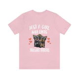 Just A Girl Who Loves Yorkshire Terriers Dogs Shirt, Yorkshire Terrier Shirt, Dog Lover Gift, Dog Lover Shirt,  Adult Toddler Gift T-Shirt Image 4