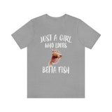 Just A Girl Who Loves Betta Fish Shirt, Betta Fish Shirt, Betta Fish Lover Gift, Betta Fish Lover Shirt, Animal Adult Kids Image 2