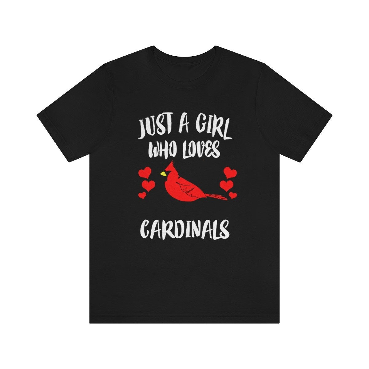 Just A Girl Who Loves Cardinals Birds Shirt, Cardinal Lover Shirt, Birding Gift, Cardinal Bird Shirt, Adult Toddler Kids Gift T-Shirt Image 1