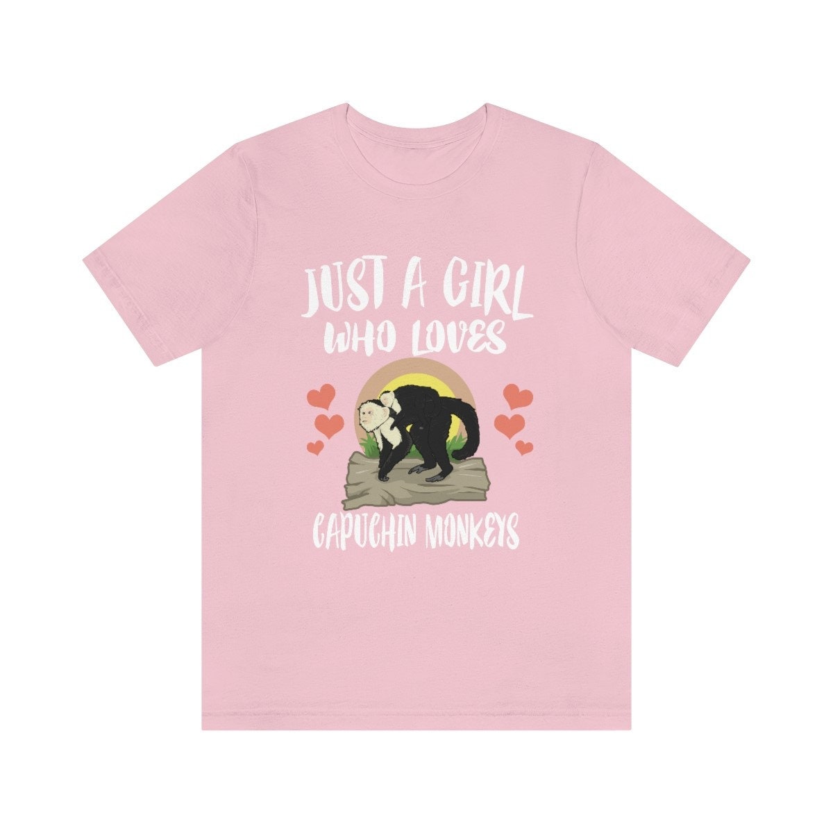 Just A Girl Who Loves Capuchin Monkeys Shirt - capuchin monkey print design