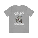 Just A Girl Who Loves Cedar Waxwings Birds Shirt, Cedar Waxwing Lover Shirt, Birding Gift, Bird Shirt, Adult Kids Animal T-Shirt Image 3