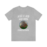 Just A Boy Who Loves Porcupines Shirt, Porcupine Lover Shirt, Porcupine Shirt, Porcupine Gift, Animal Adult Kids T-Shirt Image 4