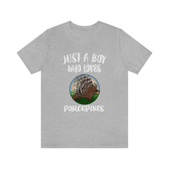 Just a boy who loves porcupines spiky forest rodent lover tee