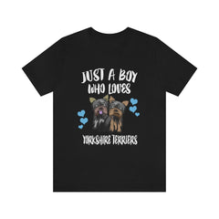 Boy Who Loves Yorkshire Terriers Shirt - Yorkshire Terrier print design