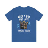 Just A Boy Who Loves Yorkshire Terriers Shirt, Yorkshire Terrier Lover Shirt, Yorkshire Terrier Shirt, Dog Gift, Animal Adult Kids T-Shirt Image 2