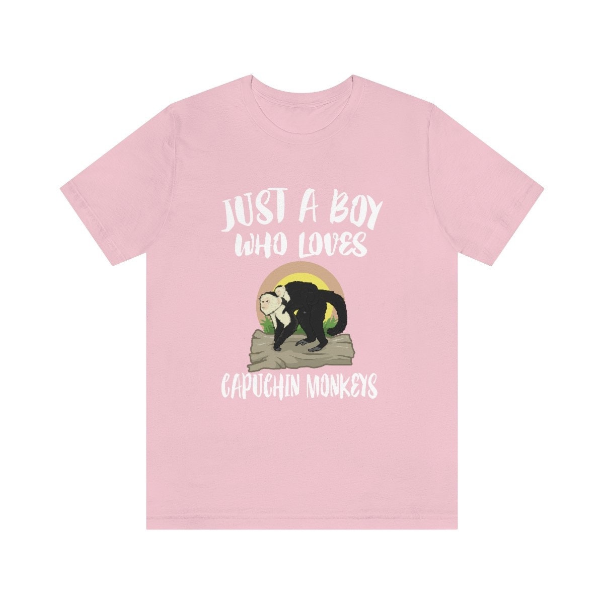 Just A Boy Who Loves Capuchin Monkeys Shirt - capuchin monkey print design