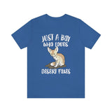 Just A Boy Who Loves Desert Foxes Shirt, Desert Fox Lover Shirt, Fox Shirt, Fox Gift, Animal Adult Kids T-Shirt Image 2