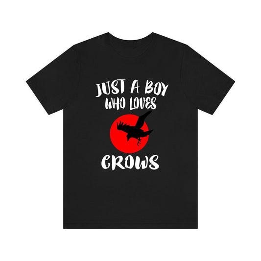 Just a boy who loves crows intelligent urban corvid bird tee