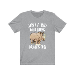 Just A Boy Who Loves Rhinos Shirt - rhino print design