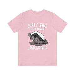 Just A Girl Who Loves Honey Badgers Shirt - honey badger print design