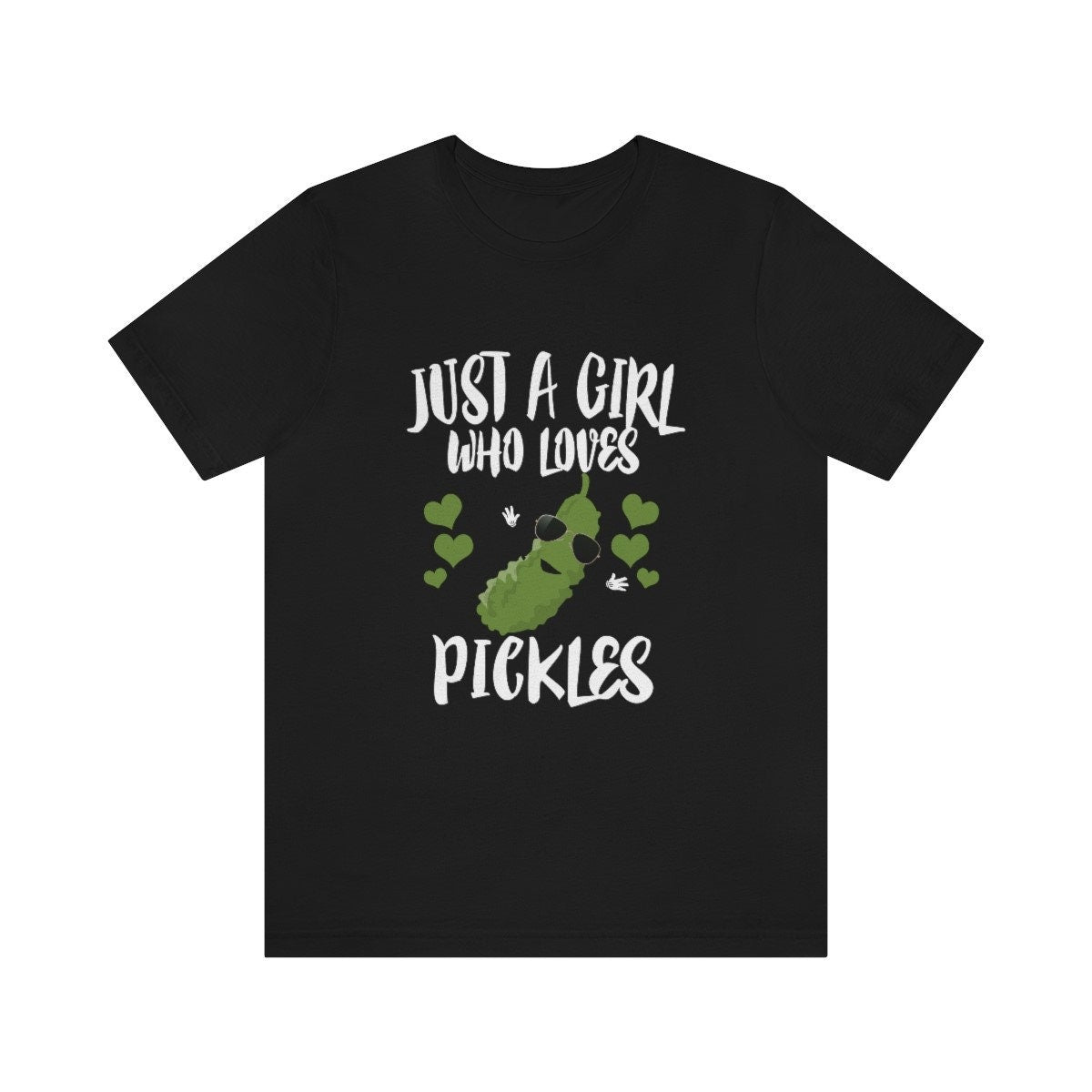 Just A Girl Who Loves Pickles Shirt, Pickle Lover Shirt, Vegan Gift, Vegetable Shirt, Adult Kids Animal T-Shirt Image 1