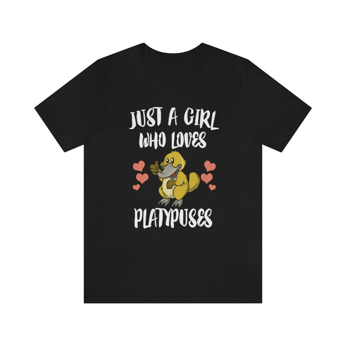 Just A Girl Who Loves Platypuses Shirt, Platypus Lover Shirt, Platypus Gift, Platypus Shirt, Animal Shirt, Adult Kids Animal T-Shirt Image 1