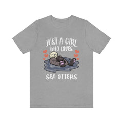 Just A Girl Who Loves Sea Otters Shirt - sea otter print design