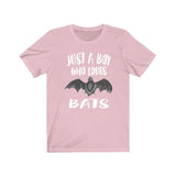 Just A Boy Who Loves Bats Shirt, Bat Lover Shirt, Bat Shirt, Bat Gift, Animal Adult Kids T-Shirt Image 4