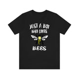 Just A Boy Who Loves Bees Shirt, Bee Lover Shirt, Bee Shirt, Bee Gift, Animal Adult Kids T-Shirt Image 2