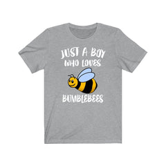 Just a boy who loves bumblebees pollinator lover tee
