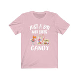 Just A Boy Who Loves Candy Shirt, Candy Lover Shirt, Candy Shirt, Candy Gift, Adult Kids T-Shirt Image 4