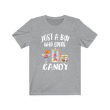 Just A Boy Who Loves Candy Shirt, Candy Lover Shirt, Candy Shirt, Candy Gift, Adult Kids T-Shirt Image 3