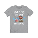 Just A Boy Who Loves Aquariums Fish Shirt, Aquarium Lover Shirt, Fish tank Shirt, Aquarium Lover Gift, Adult Toddler Kids T-Shirt Image 2
