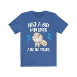 Just A Boy Who Loves Arctic Foxes Shirt, Arctic Fox Lover Shirt, Fox Shirt, Fox Lover Gift, Adult Toddler Kids T-Shirt Image 1