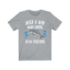 Just A Boy Who Loves Baiji Dolphins Shirt, Dolphin Lover Shirt, Dolphin Shirt, Dolphin Lover Gift, Animal Adult Toddler Kids T-Shirt Image 2