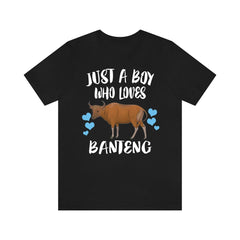 Just a boy who loves banteng endangered Southeast Asian wild cattle tee