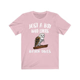 Just A Boy Who Loves Barn Owls Shirt, Barn Owl Lover Shirt, Owl Shirt, Owl Lover Gift, Animal Adult Toddler Kids T-Shirt Image 4