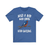 Just A Boy Who Loves Barn Swallows Shirt, Swallow Lover Shirt, Birding Shirt, Bird Lover Gift, Animal Adult Toddler Kids T-Shirt Image 3