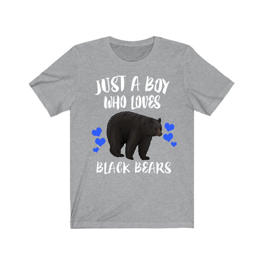 Just A Boy Who Loves Black Bears Shirt - black bear print design