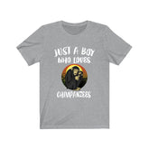Just A Boy Who Loves Chimpanzees Shirt, Chimpanzee Lover Shirt, Chimpanzee Shirt, Chimpanzee Owner Gift, Animal Adult Kids T-Shirt Image 1