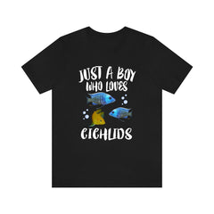 Just a boy who loves cichlids African aquarium fish lover tee