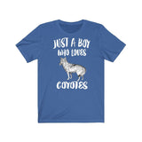 Just A Boy Who Loves Coyotes Shirt, Coyote Lover Shirt, Coyote Shirt, Coyote Lover Gift, Animal Adult Kids T-Shirt Image 2